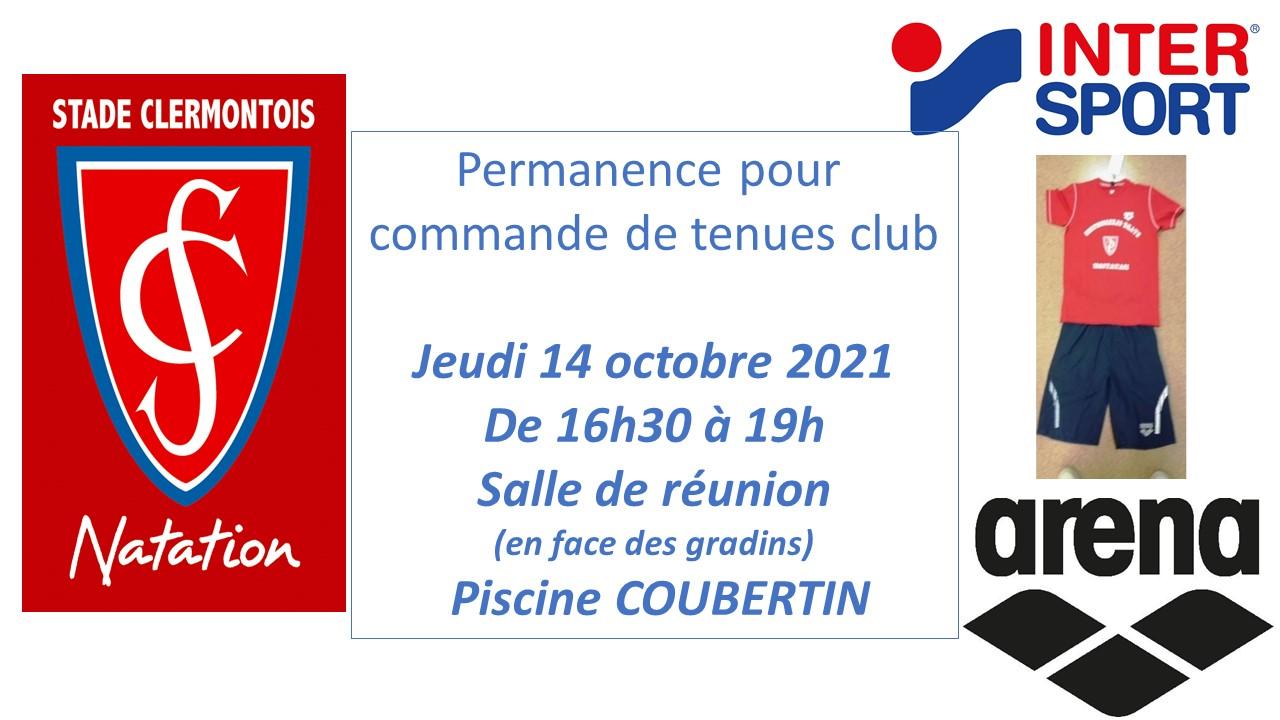 Flyer permanence commande tenue club 1
