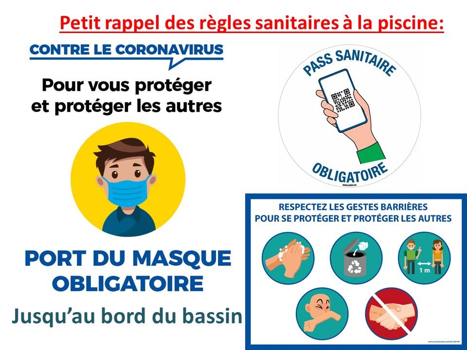 Rappels des regles sanitaires dec21